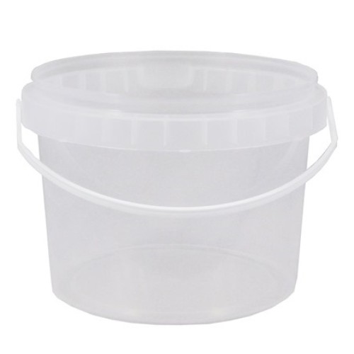 Ведро БЕЗ крышки 0,8 л (неокр) Пласт-Сервис Плюс (200 шт.) с ручкой в Екатеринбург — Uralhoz.ru