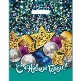 Пакет с прорубной ручкой ПВД 31х40 (60 мкм) Стеклярус лам. (50/500 шт.) Интерпак