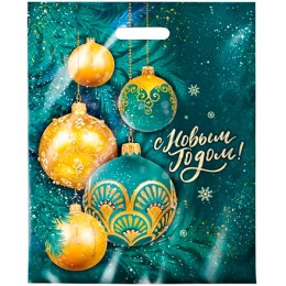 Пакет с прорубной ручкой ПВД 38х47 (60 мкм) Сибирский декор (50/500 шт.) Интерпак