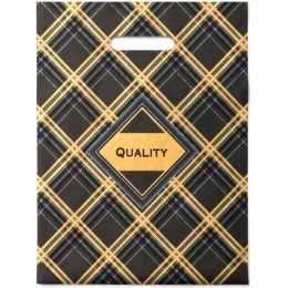 Пакет с прорубной ручкой ПВД 30х40 (35 мкм) Грани (50/1000 шт.) Интерпак