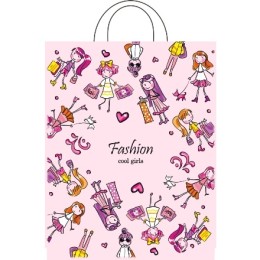 Пакет с петлевой ручкой ПВД 28х35 (55 мкм) Девчонки (25/500 шт.) Интерпак