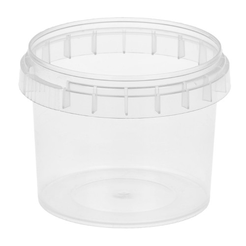 Контейнер круглый 120 мл (Н-54, D-68) упорное кольцо+конт.замок (350 шт.) Пласт-Сервис Плюс комплект в Екатеринбург — Uralhoz.ru