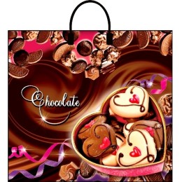 Пакет с пластиковой ручкой ПВД 38х35 (90 мкм) Соблазн лам. (10/100 шт.) Интерпак