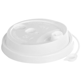 Крышка для стакана (d-80 мм) с питейником белая МАТОВАЯ ВЗЛП (50/1000 шт.) 3002м/б