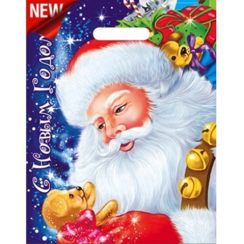 Пакет с прорубной ручкой ПВД 30х40 (35 мкм) Долгожданный подарок (50/1000 шт.) Интерпак в Екатеринбург — Uralhoz.ru