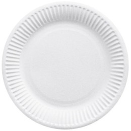 Тарелка картонная d-230 мелованная белая (50/700 шт.) AVIORA 411-153