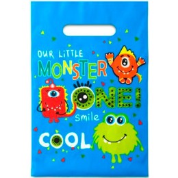 Пакет с прорубной ручкой ПВД 20х30 (30 мкм) Монстры (100/2000 шт.) Интерпак