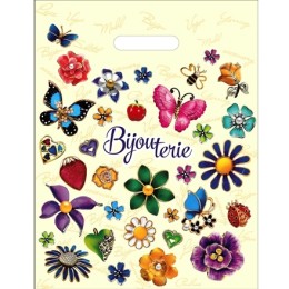 Пакет с прорубной ручкой ПВД 31х40 (60 мкм) Бижутерия лам. (50/500 шт.) Интерпак