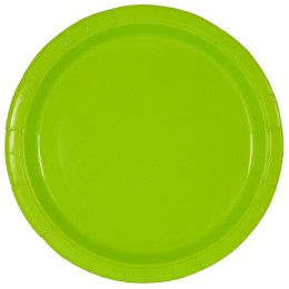 Тарелка картонная d-230 ламинированная с бортом Green (50/500 шт.) ИнтроПластик