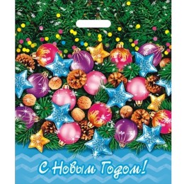 Пакет с прорубной ручкой ПВД 40х47 (45 мкм) Каламбур (50/500 шт.) Интерпак