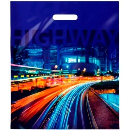 Пакет с прорубной ручкой ПВД 40х47 (45 мкм) Магистраль (50/500 шт.) Интерпак