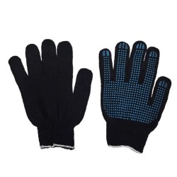 Перчатки х/б с ПВХ 6 нитей (10 пар) черные р-р 8 (1/40 шт.)