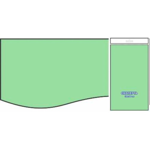 Скатерть ПВД 120х160 (35 мкм) Зелёная окрашенная (1/50 шт.) Интерпак в Екатеринбург — Uralhoz.ru