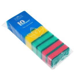 Губка д/посуды Стандарт с чистящим слоем (10 шт.) Прайд 80х50х25 (1/30 шт.)