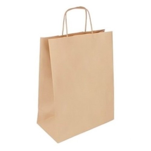 Пакет бумажный с кручеными ручками 260х150х350 крафт 70 г (200 шт.) 108-037 в Екатеринбург — Uralhoz.ru
