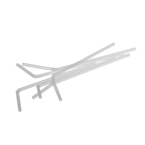 Трубочки д/коктейля 5х210 мм с изгибом прозрачные (250 шт.) (1/48 упак.) в Екатеринбург — Uralhoz.ru