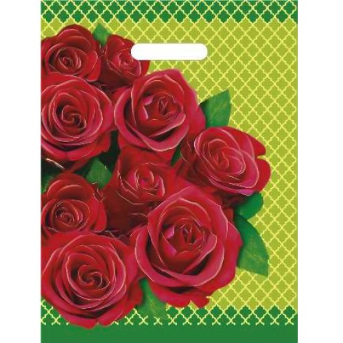 Пакет с прорубной ручкой ПВД 30х40 (50 мкм) Маргарет (50/1000 шт.) Интерпак в Екатеринбург — Uralhoz.ru