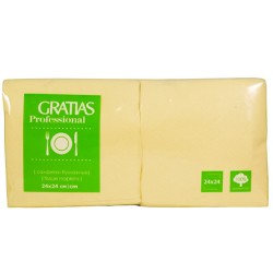 Салфетка 24х24 (1 сл.) 400 шампань/крем (пастельный цвет) Бигпак Gratias (1/12 шт.)
