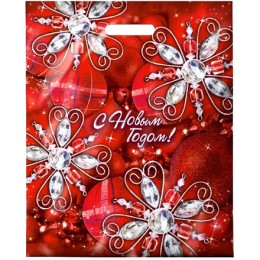 Пакет с прорубной ручкой ПВД 38х47 (60 мкм) Ажур лам. (50/500 шт.) Интерпак