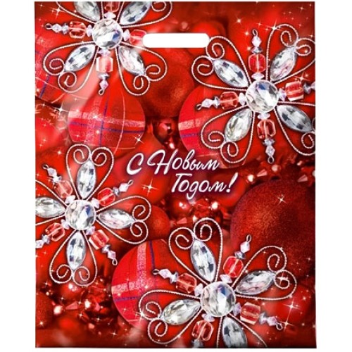 Пакет с прорубной ручкой ПВД 38х47 (60 мкм) Ажур лам. (50/500 шт.) Интерпак в Екатеринбург — Uralhoz.ru