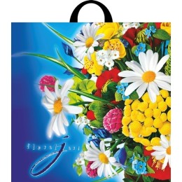 Пакет с петлевой ручкой ПВД 44х44 (70 мкм) Настроение (25/250 шт.) Интерпак