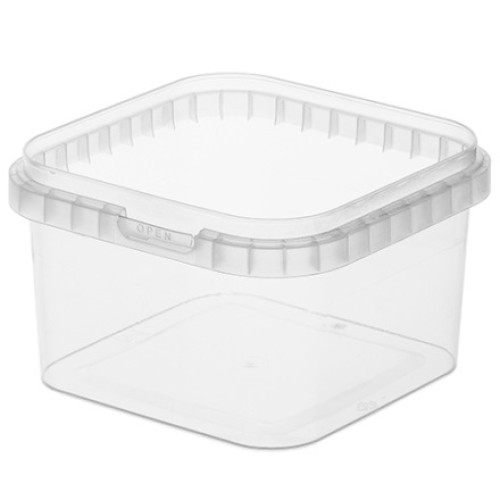 Контейнер квадратный  850 мл (126х126х79) упорное кольцо+конт.замок (160 шт.) ВЗЛП комплект 1532кп в Екатеринбург — Uralhoz.ru