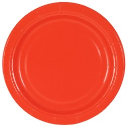 Тарелка картонная d-180 ламинированная с бортом Red (50/500 шт.) ИнтроПластик