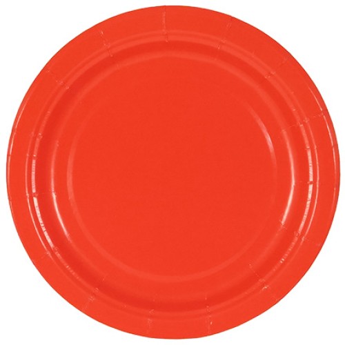 Тарелка картонная d-180 ламинированная с бортом Red (50/500 шт.) ИнтроПластик в Екатеринбург — Uralhoz.ru