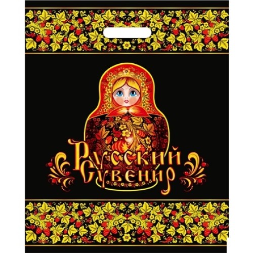 Пакет с прорубной ручкой ПВД 38х47 (60 мкм) Матрёшка лам. (50/500 шт.) Интерпак в Екатеринбург — Uralhoz.ru
