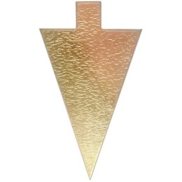 Подложка с держателем треугольник (0,8 мм) 120х90 мм золото (100/6000 шт.)
