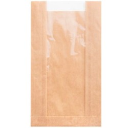 Пакет бумажный с окном 250х140(80)+60 КРАФТ AVIORA (100/1500 шт.) 108-101