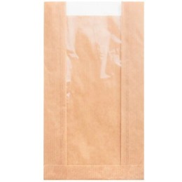 Пакет бумажный с окном 250х140(80)+60 КРАФТ AVIORA (100/1500 шт.) 108-101