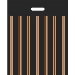 Пакет с прорубной ручкой ПВД 37х45+3 (50 мкм) Бронза (50/1000 шт.) Интерпак