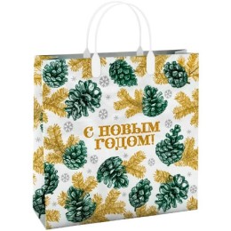 Пакет мягкий пластик 30х30 (150 мкм) Белая зима лам. (10/40 шт.) Интерпак