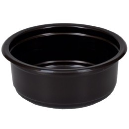 К-115-250 мл (PP) Дно круглое черное (D-115, H-43,6 мм) ПолиЭР (50/500 шт.)