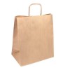 Пакет бумажный с кручеными ручками 320х200х370 крафт 70 г 108-084 (ФАСОВКА ПО 50/200 шт) в Екатеринбург — Uralhoz.ru