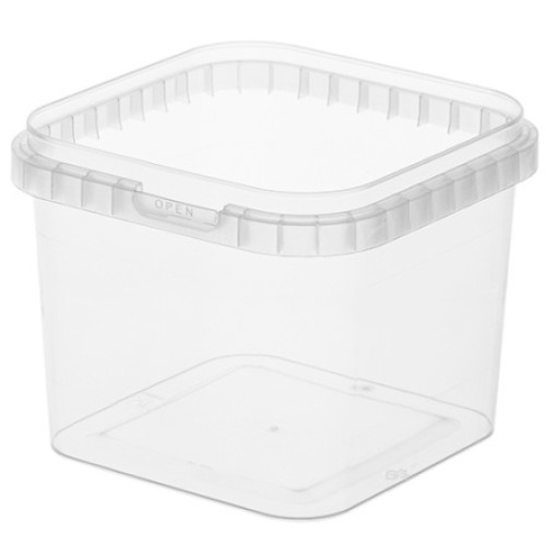 Контейнер квадратный 1000 мл (126х126х101) упорное кольцо+конт.замок (120 шт.) ВЗЛП комплект 1533кп в Екатеринбург — Uralhoz.ru