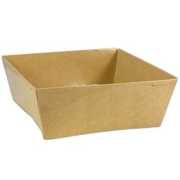 Упаковка квадратная SmartPack 550 Дно КРАФТ 130х130х40 (50/450 шт.) OSQ