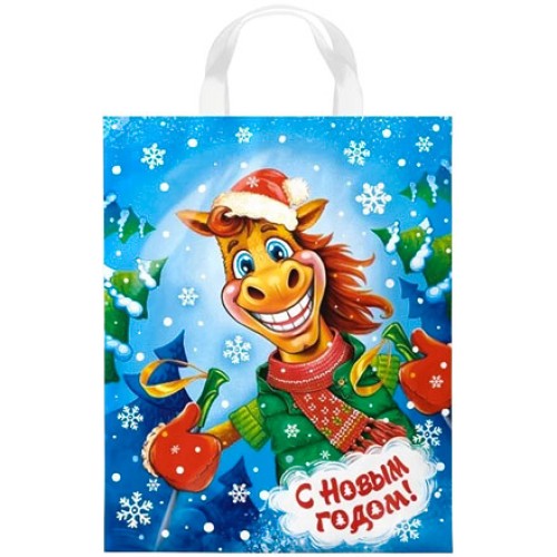 Пакет с петлевой ручкой ПВД 28х35 (55 мкм) Чемпион (25/500 шт.) Интерпак СИМВОЛ ГОДА в Екатеринбург — Uralhoz.ru